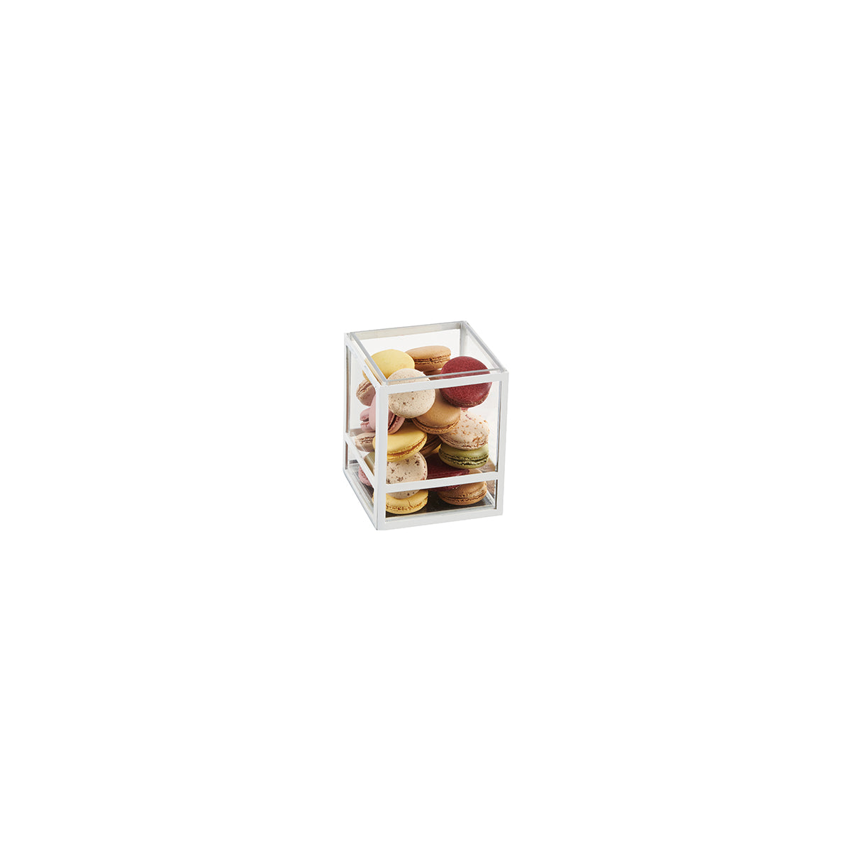 CM22076-15 Cal-Mil Monterey White Presentation Square Display Box 127x127x152mm Tomkin Australia Hospitality Supplies