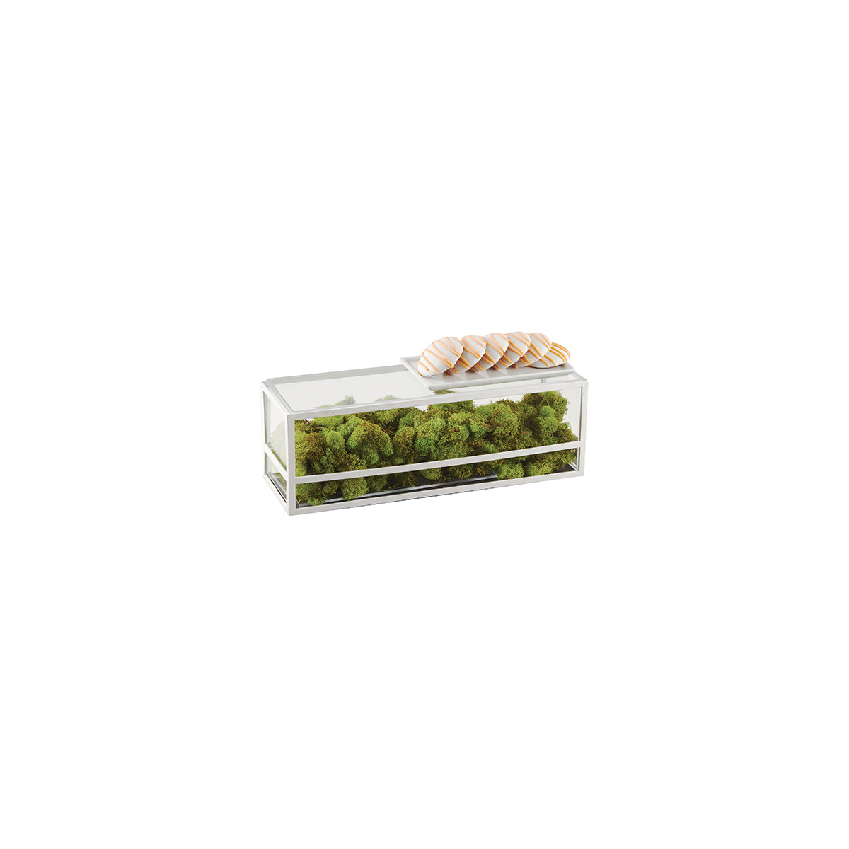 CM22077-15 Cal-Mil Monterey White Presentaton Rectangular Display Box 127x381x127mm Tomkin Australia Hospitality Supplies