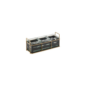 Empire Black 3 Jar Caddy with Jars 318x114x133mm
