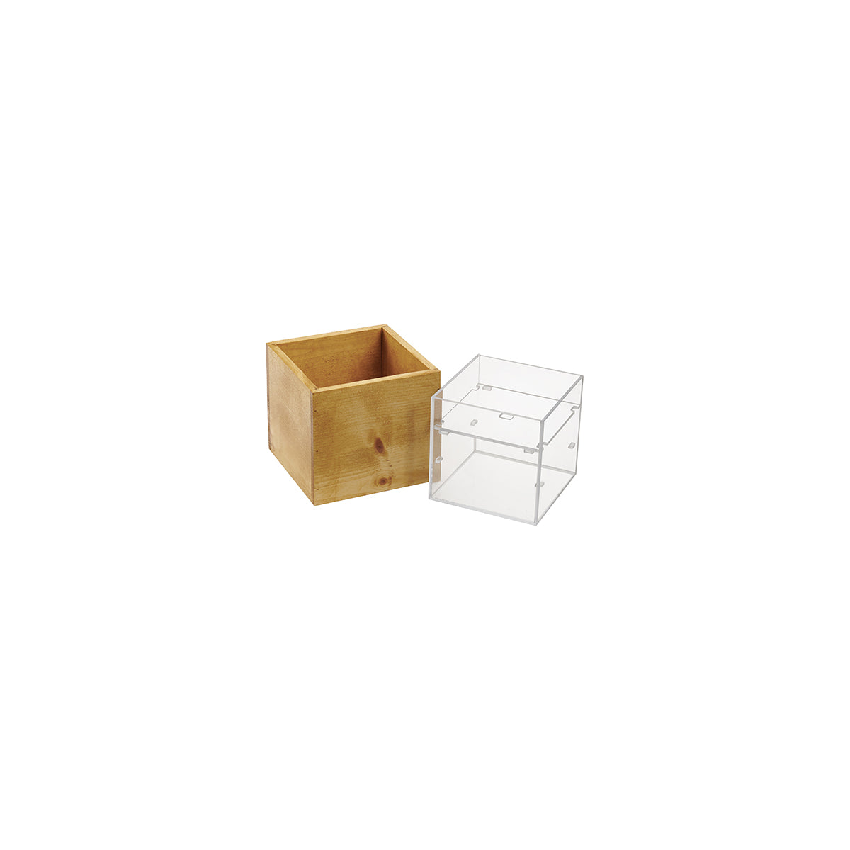 CM22096-99 Cal-Mil Madera Adjustable Condiment Organizer 191x191x178mm Tomkin Australia Hospitality Supplies