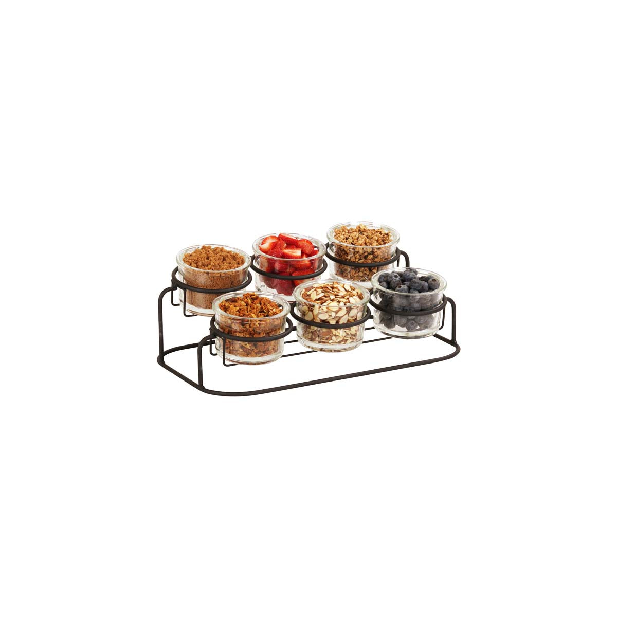 CM22601-16-13 Cal-Mil Madison Jar Stand with 6x450ml Jars 406x235x152mm Tomkin Australia Hospitality Supplies