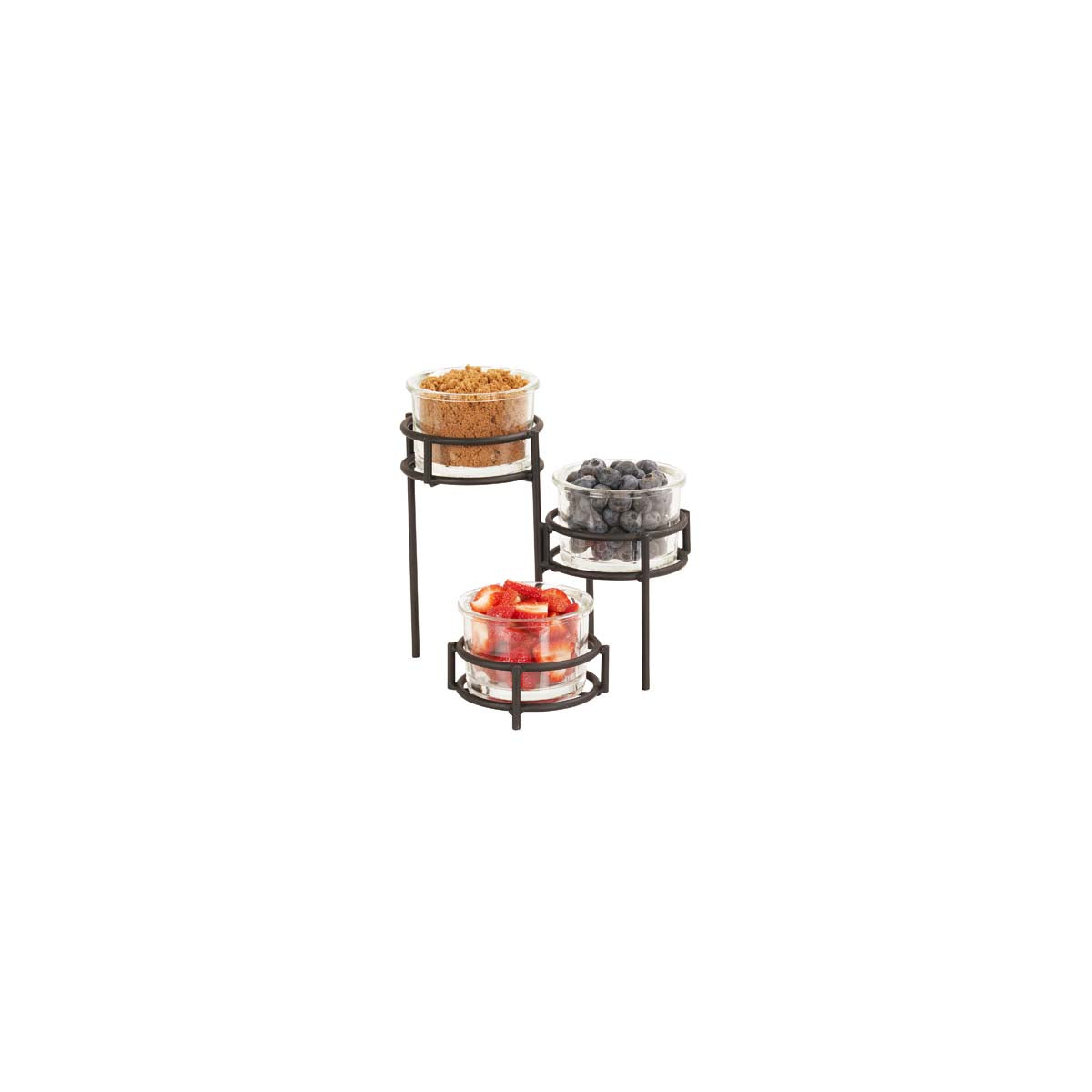 CM22604-16-13 Cal-Mil Madison Tier Jar Stand with 3x450ml Jars 229x241mm Tomkin Australia Hospitality Supplies