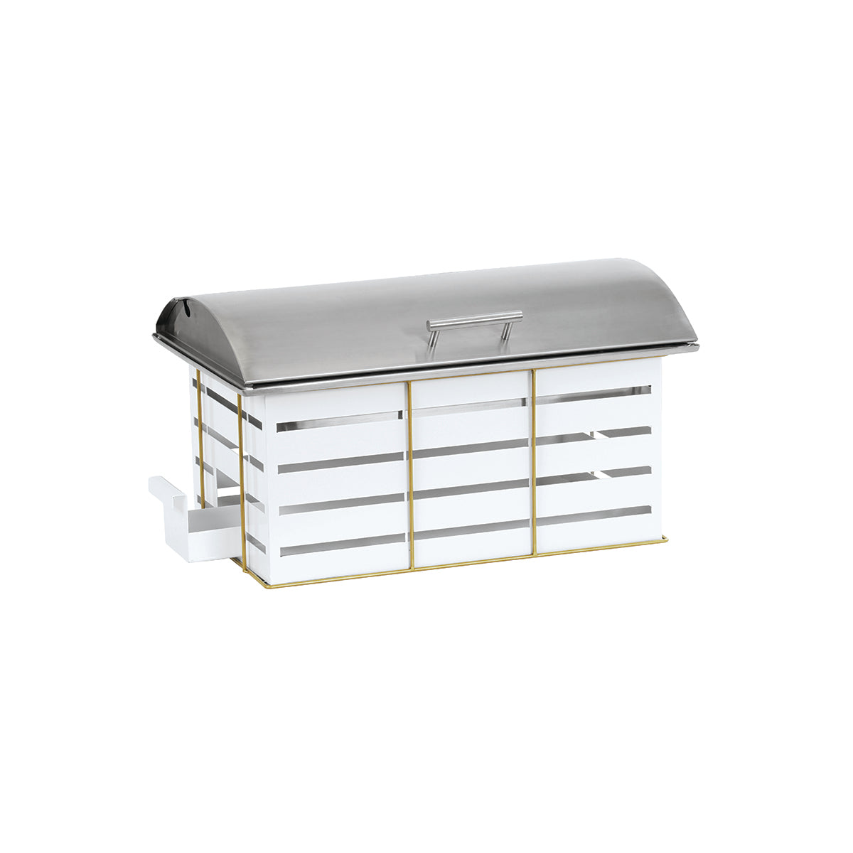 Empire White Warmer with Lid and Draw 178x184x470mm