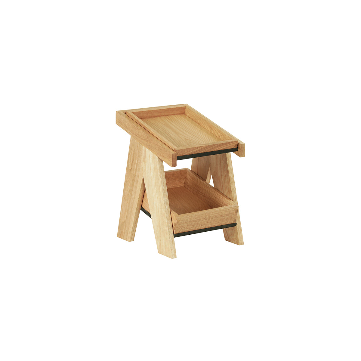 CM23137-2-21 Cal-Mil Sydney Oak A-Frame Merchandisers With 2 Tier 318x356x445mm Tomkin Australia Hospitality Supplies