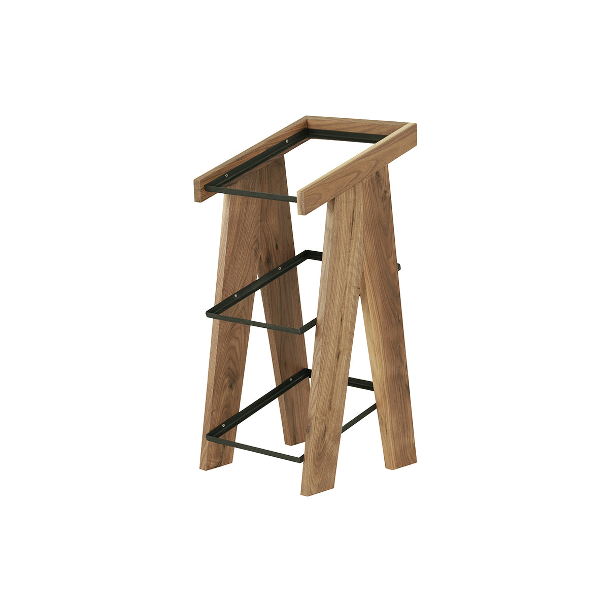 CM23137-3-78 Cal-Mil Sydney Walnut A-Frame Merchandisers With 2 Tier 318x330x705mm Tomkin Australia Hospitality Supplies