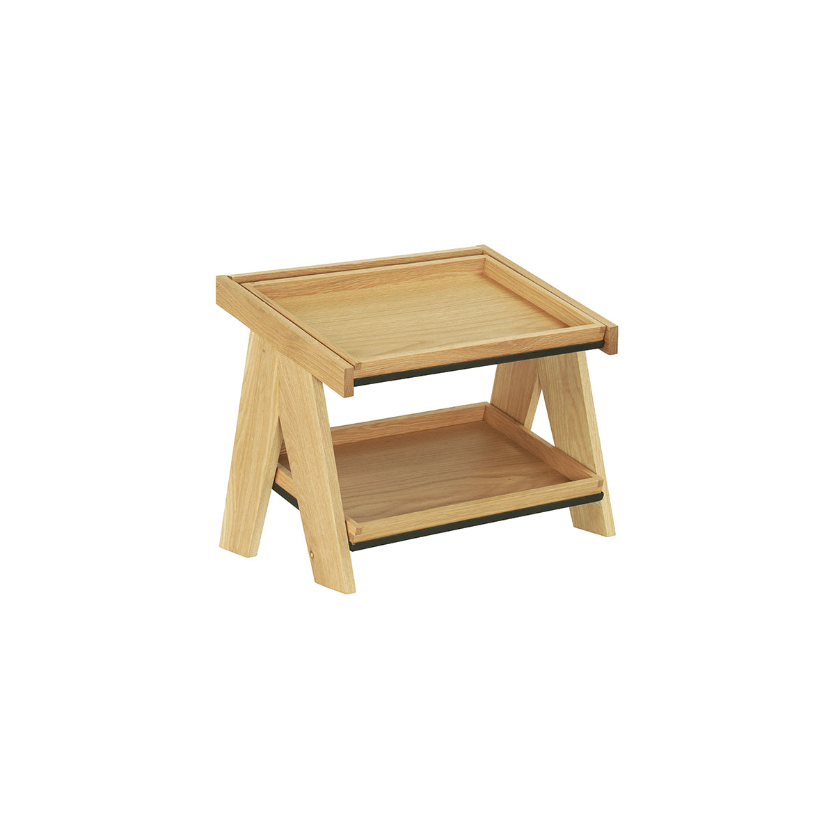 CM23138-2-21 Cal-Mil Sydney Oak A-Frame Merchandisers With 2 Tier 591x356x445mm Tomkin Australia Hospitality Supplies