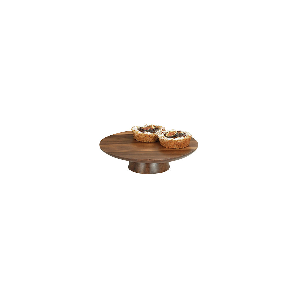 CM23151-123-78 Cal-Mil Sydney Walnut Cake Pedestals 305x76mm Tomkin Australia Hospitality Supplies