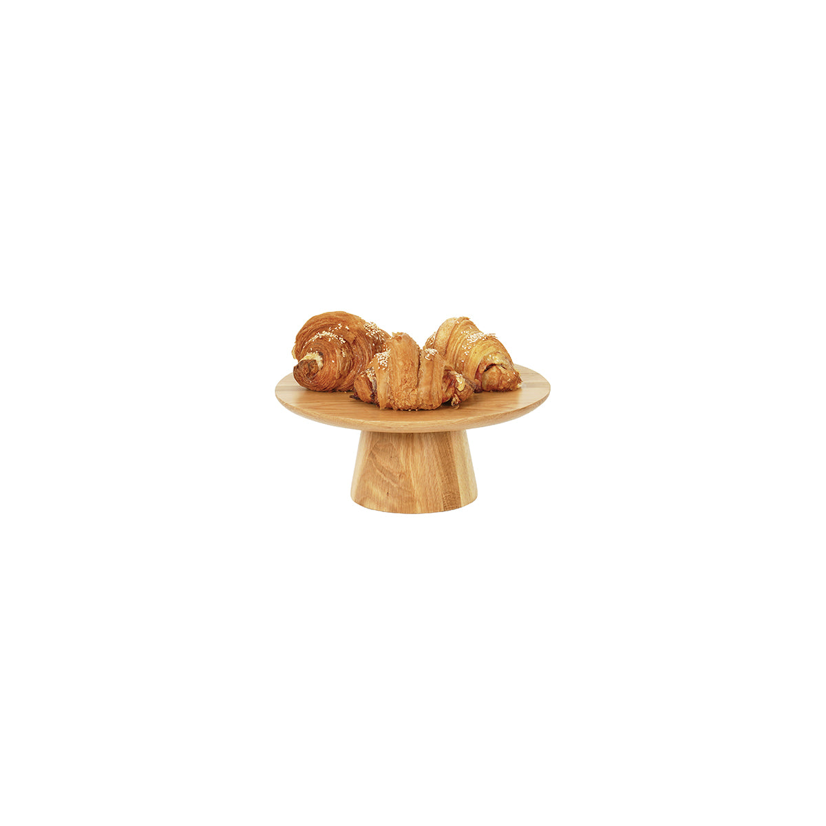 CM23151-125-21 Cal-Mil Sydney Oak Cake Pedestals 305x127mm Tomkin Australia Hospitality Supplies