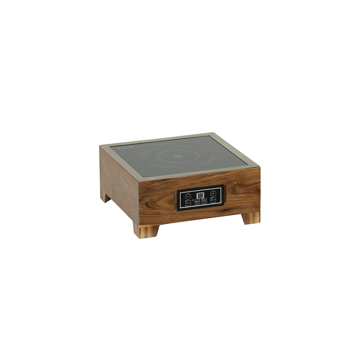 CM23178-78 Cal-Mil Sydney Walnut Induction Stove 349x356x159mm Tomkin Australia Hospitality Supplies