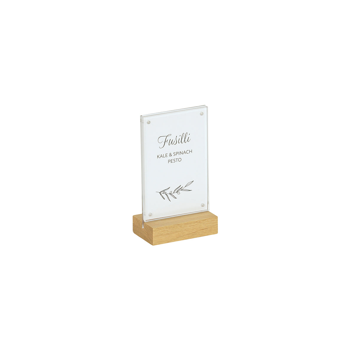 CM23185-46-21 Cal-Mil Sydney Oak Card Holders 102x152mm Tomkin Australia Hospitality Supplies