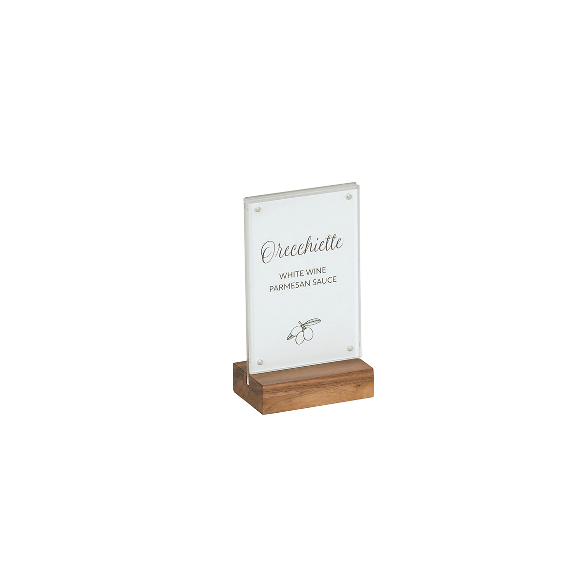 CM23185-46-78 Cal-Mil Sydney Walnut Card Holders 102x152mm Tomkin Australia Hospitality Supplies