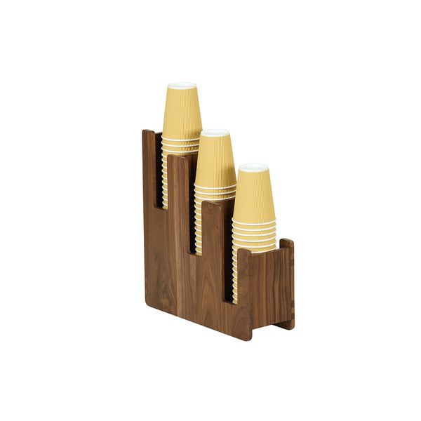 Cal-Mil Sydney Walnut Cup / Lid Organizer 127x406x305mm | Tomkin Australia