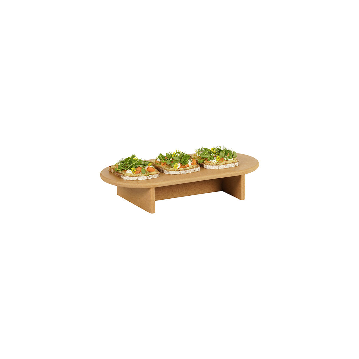 CM23437-3-122 Cal-Mil Renew Oval Top Risers 406x203x76mm Tomkin Australia Hospitality Supplies