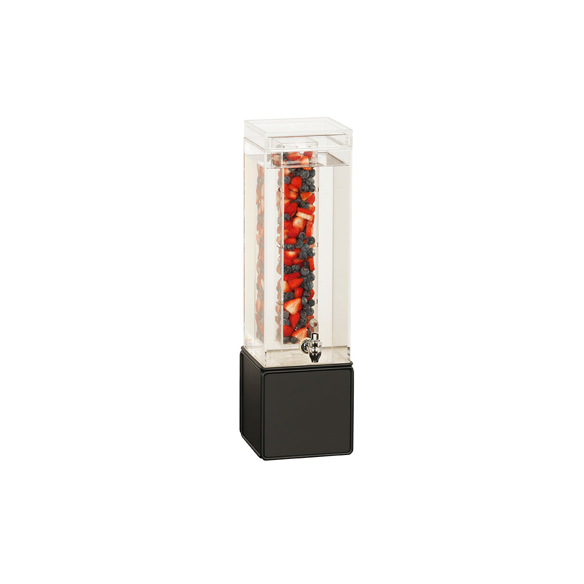CM23701-3INF-13 Cal-Mil Onyx Beverage Dispensers With Infusion Chamber And Drip Tray 210x254x610mm / 13.638Lt Tomkin Australia Hospitality Supplies