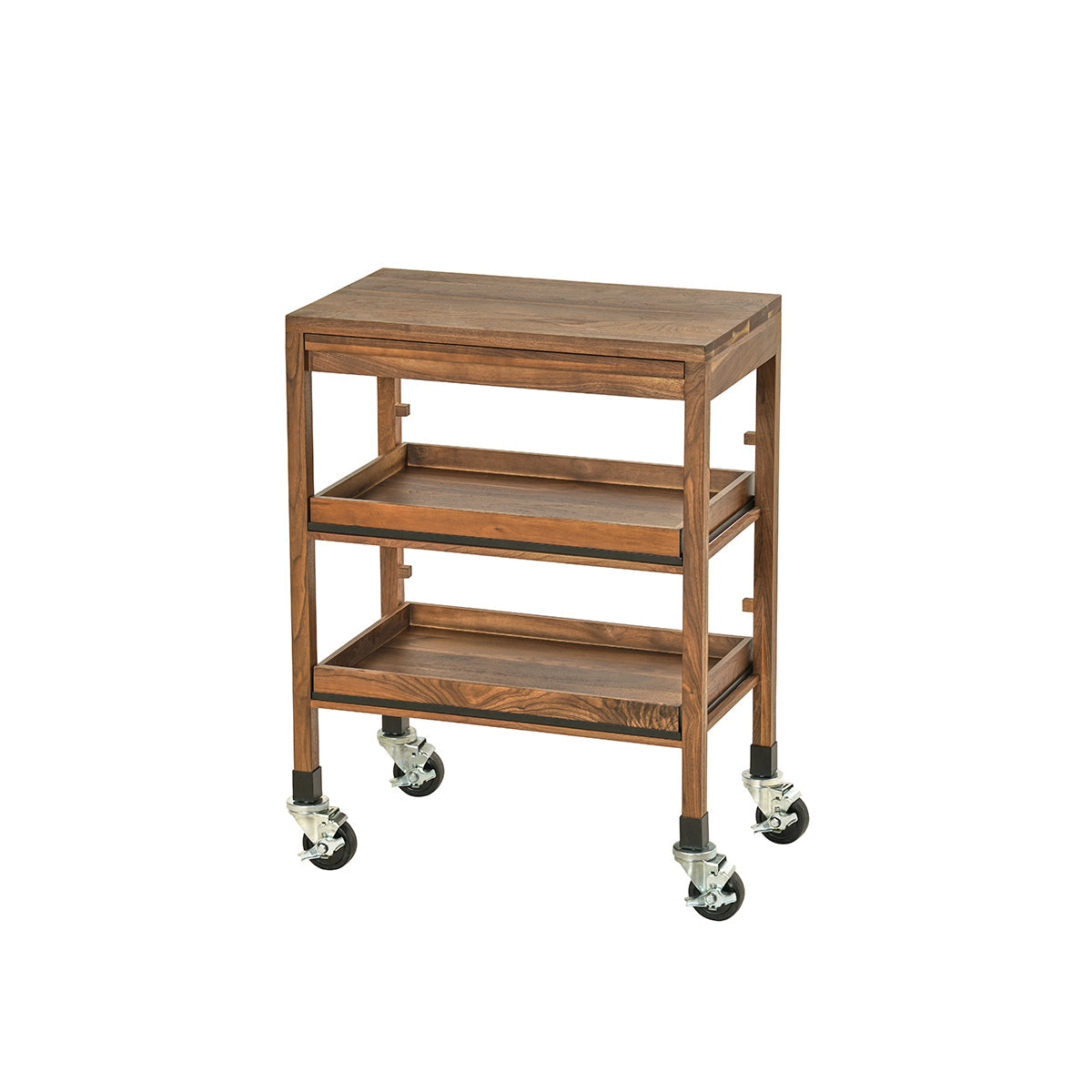 CM24072-78 Cal-Mil Sydney Walnut Serving Cart 686x419x787mm Tomkin Australia Hospitality Supplies