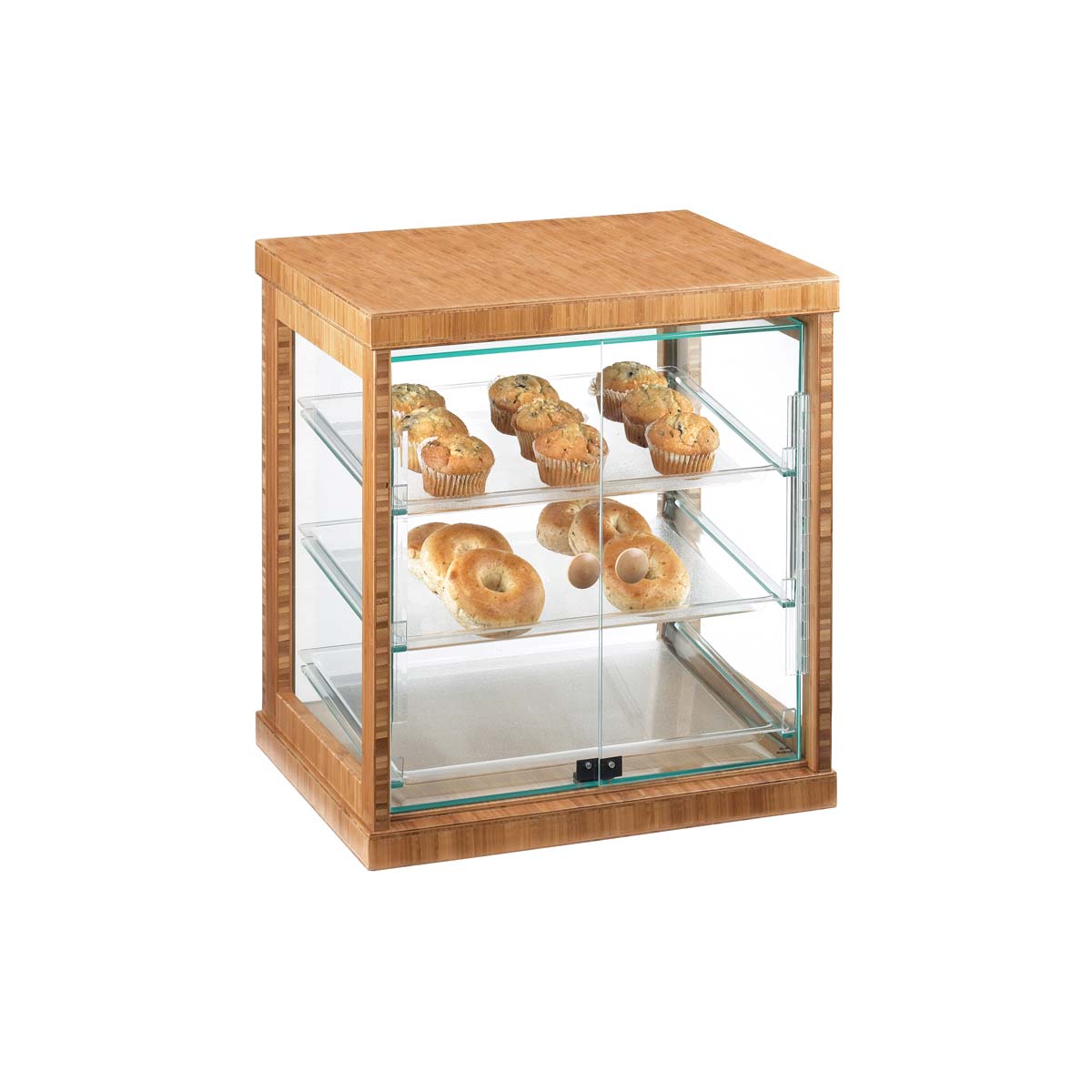 CM284-60 Cal-Mil Bamboo Frame Display Case Attend 533x413x572mm Tomkin Australia Hospitality Supplies