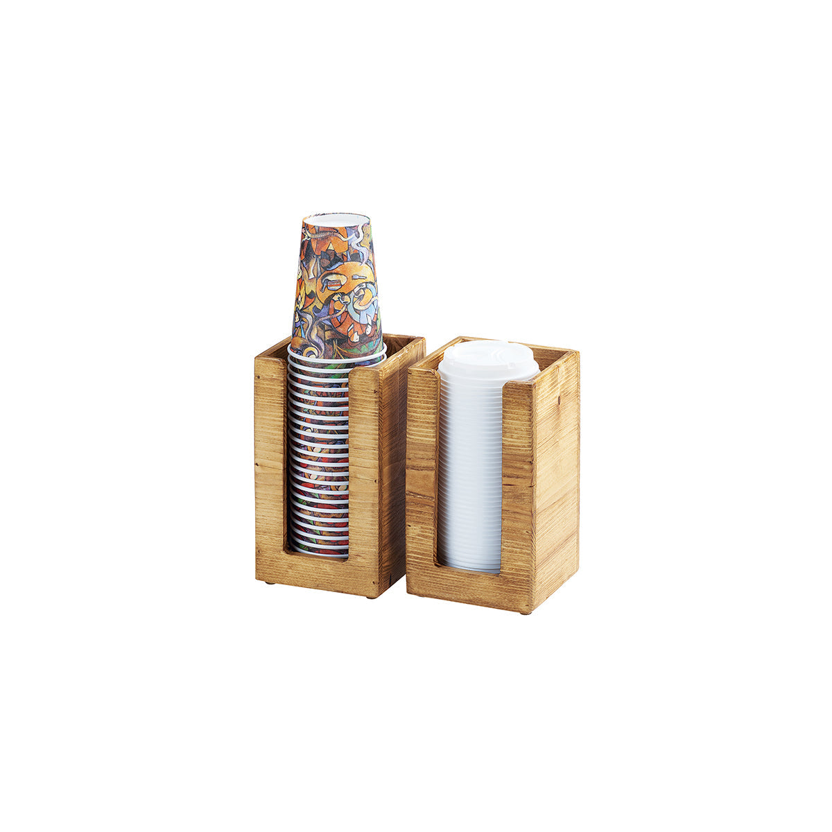 CM298-99 Cal-Mil Madera Cup / Lid / Napkin Holder 114x216x216mm Tomkin Australia Hospitality Supplies