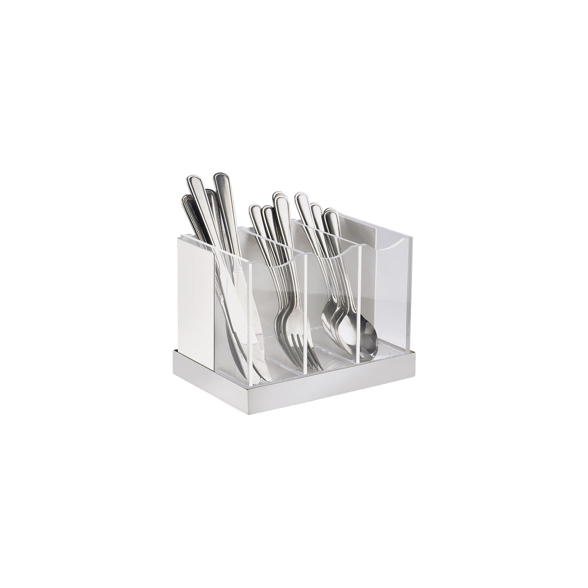 CM3015-55 Cal-Mil Luxe 3 Slot Cutlery Holder 210x146x152mm Tomkin Australia Hospitality Supplies