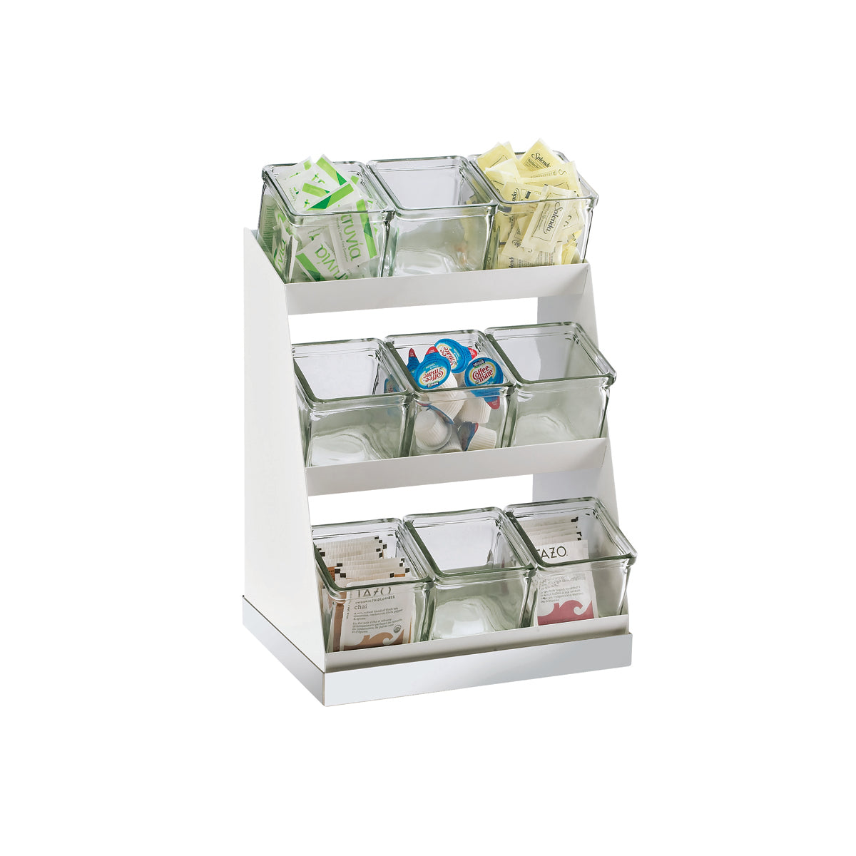 CM3018-55-12 Cal-Mil Luxe 9 Jar Display with Glass Jars 311x229x394mm Tomkin Australia Hospitality Supplies
