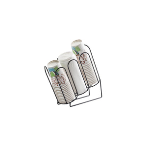 Iron Collection 3 Section Slanted Cup/Lid Stand 114x292x293mm