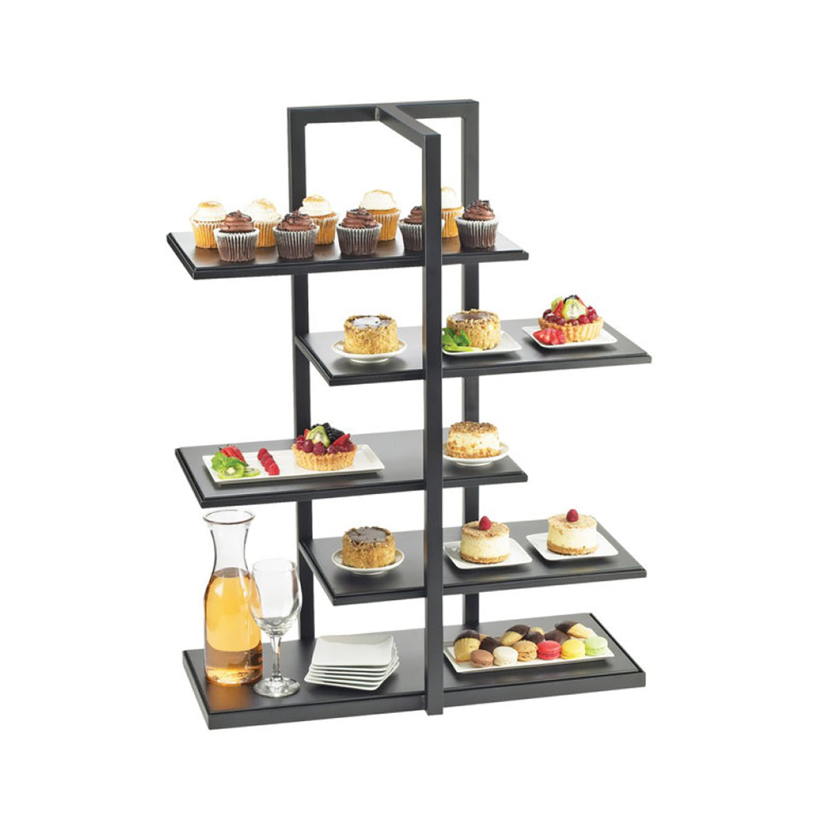 CM3303-96 Cal-Mil Midnight Multi Level 5 Shelf Display 724x343x927mm Tomkin Australia Hospitality Supplies