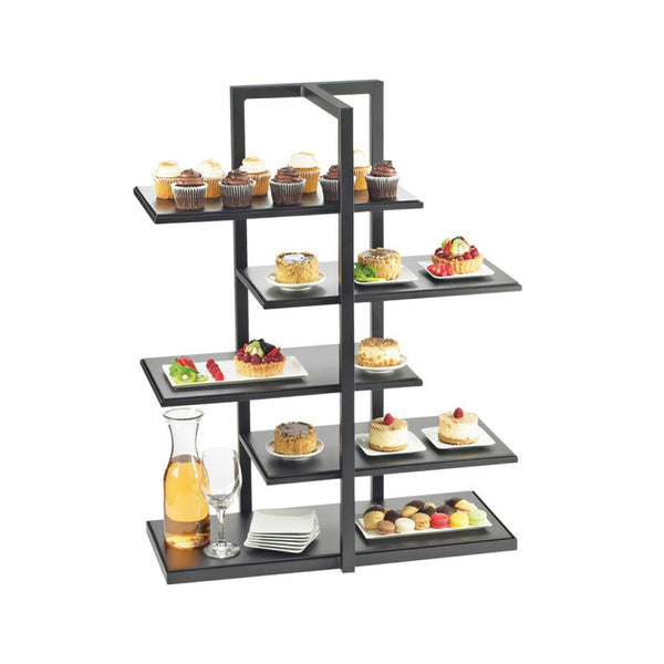 Cal-Mil Midnight Multi Level 5 Shelf Display 724x343x927mm | Tomkin ... - Multi Level Glass Shelves