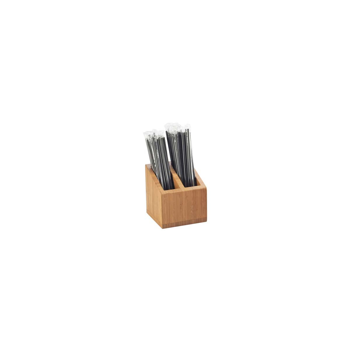 CM3308-60 Cal-Mil Bamboo Straw / Stir Stick Holder 127x127x140mm Tomkin Australia Hospitality Supplies