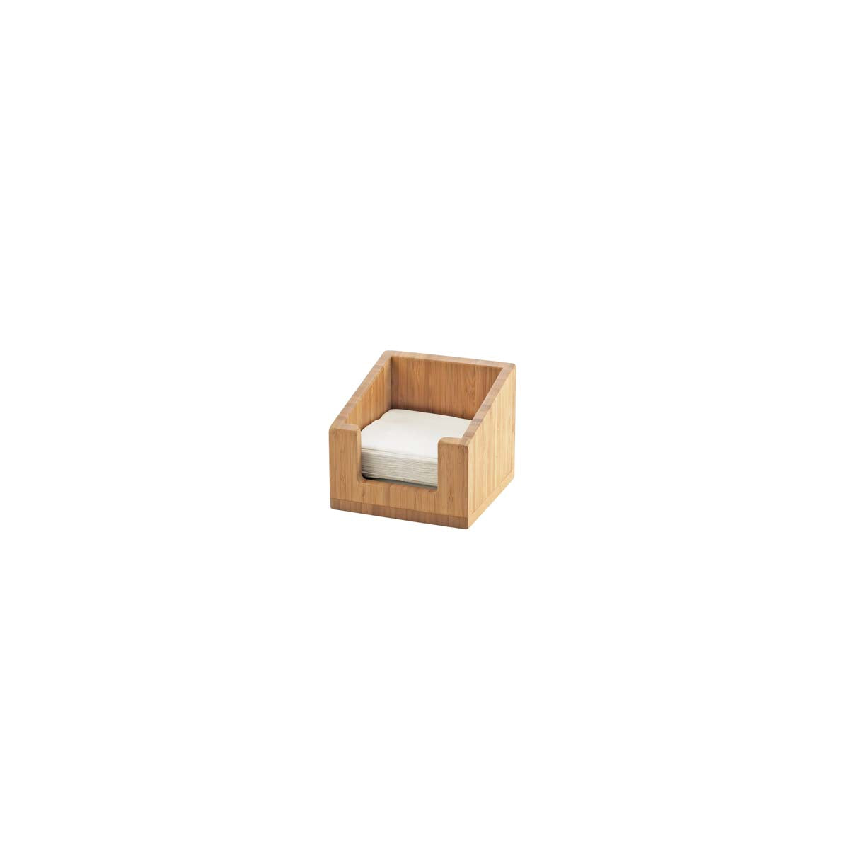 CM3309-60 Cal-Mil Bamboo Napkin Holder 127x127mm Tomkin Australia Hospitality Supplies