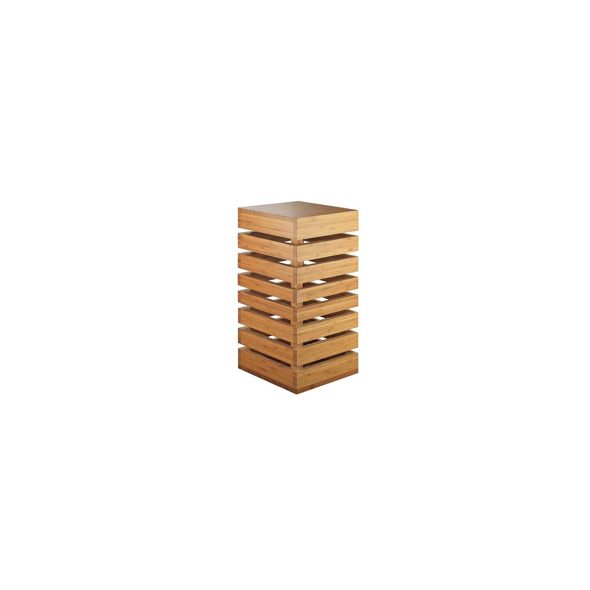 CM3331-60 Cal-Mil Bamboo Crate Tower Riser 229x229x457mm Tomkin Australia Hospitality Supplies