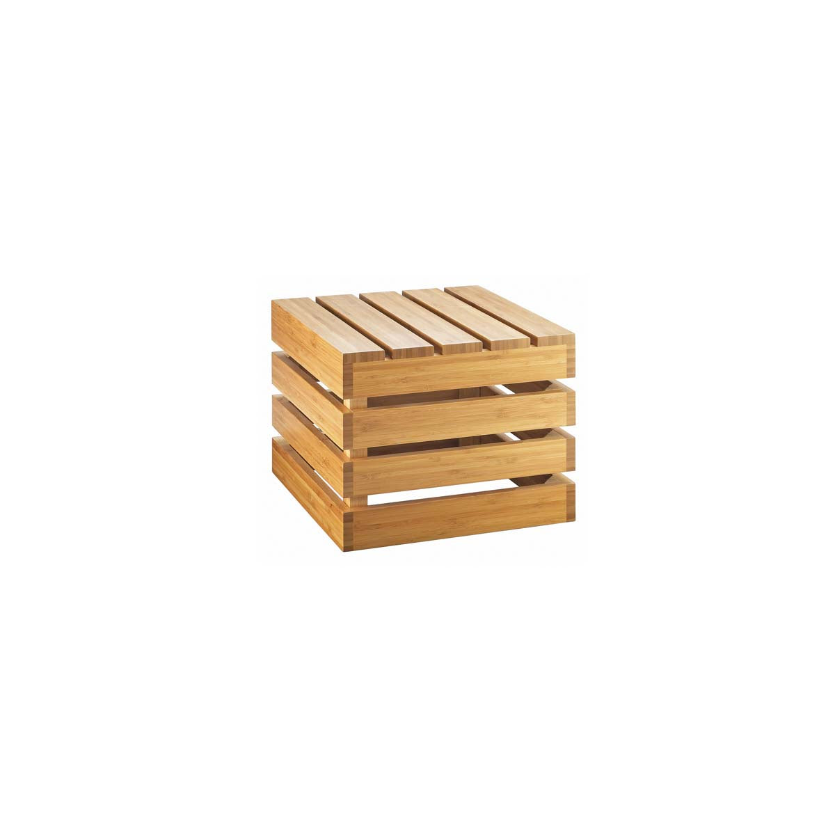 CM3332-10-60 Cal-Mil Bamboo Square Crate Riser 305x305x254mm Tomkin Australia Hospitality Supplies