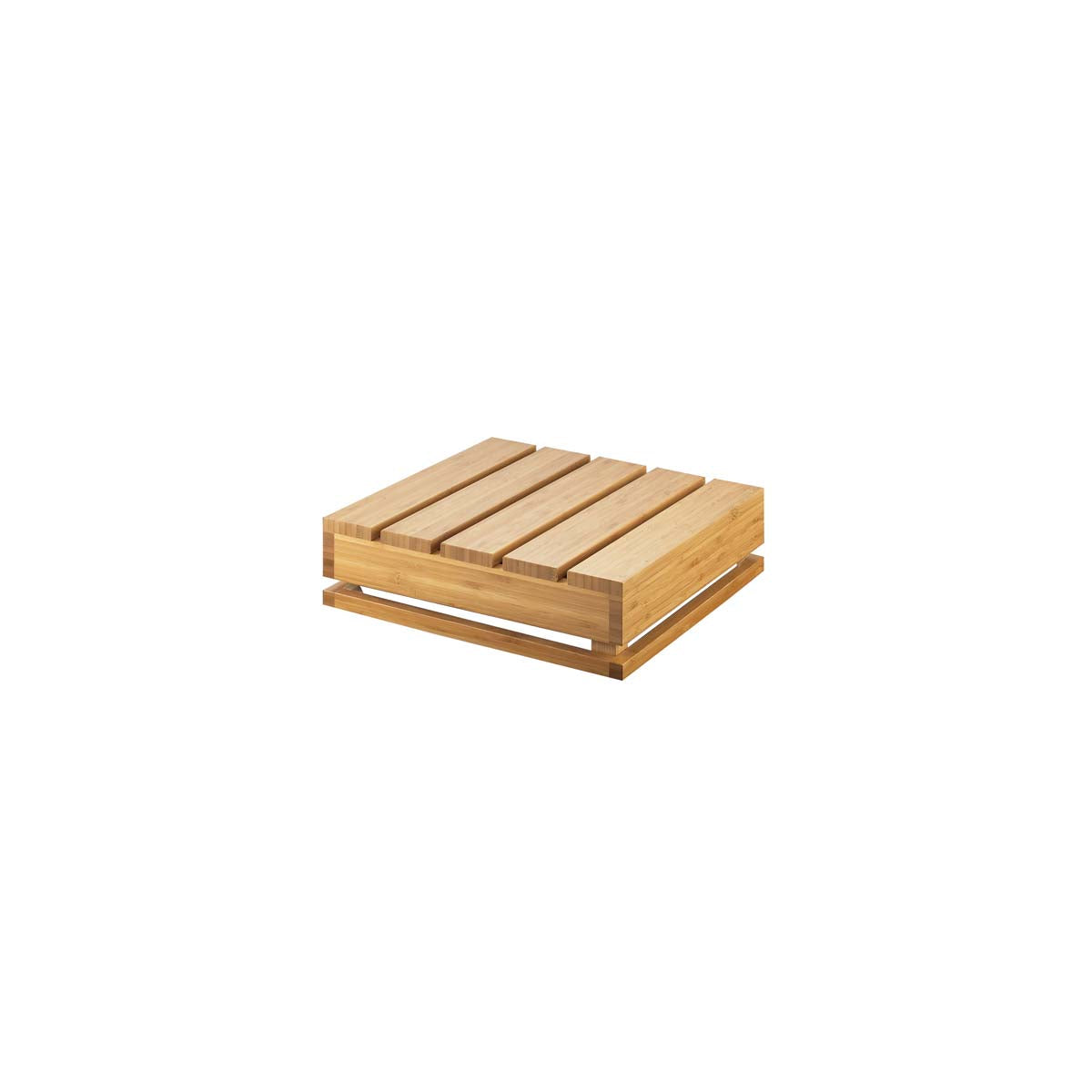 CM3332-4-60 Cal-Mil Bamboo Square Crate Riser 305x305x102mm Tomkin Australia Hospitality Supplies