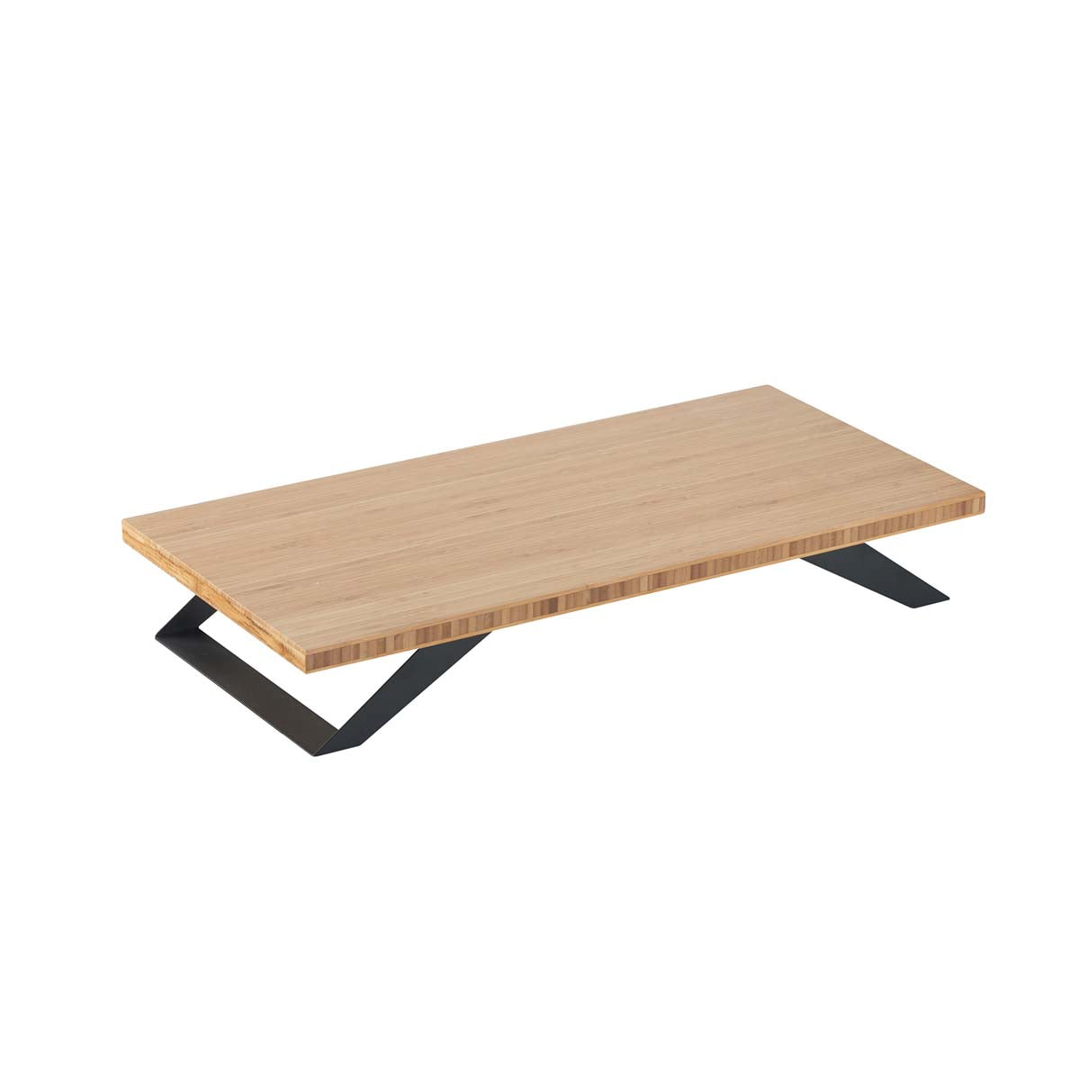 CM3374-4-60 Cal-Mil Bamboo Riser with Black Feet 610x298x102mm Tomkin Australia Hospitality Supplies