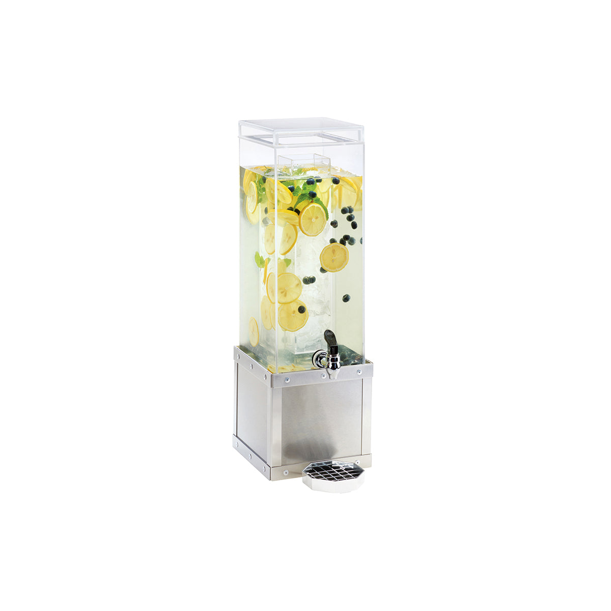 CM3394-3-55 Cal-Mil Urban Collection Drink Dispenser With Ice Chamber 203x203x610mm Tomkin Australia Hospitality Supplies