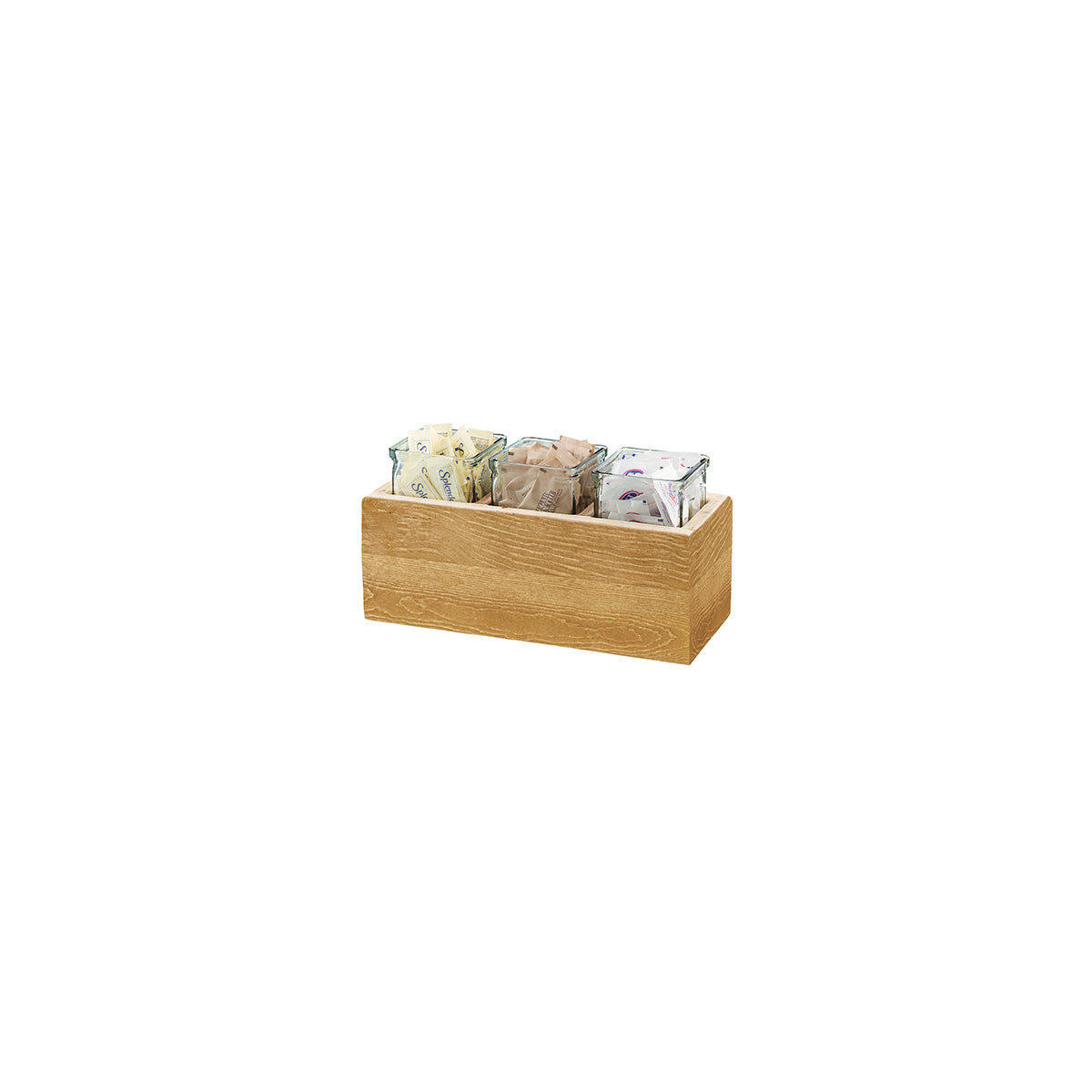 CM3406-6 Cal-Mil Madera 3 Section Jar Stand with Jars 356x140x152mm Tomkin Australia Hospitality Supplies