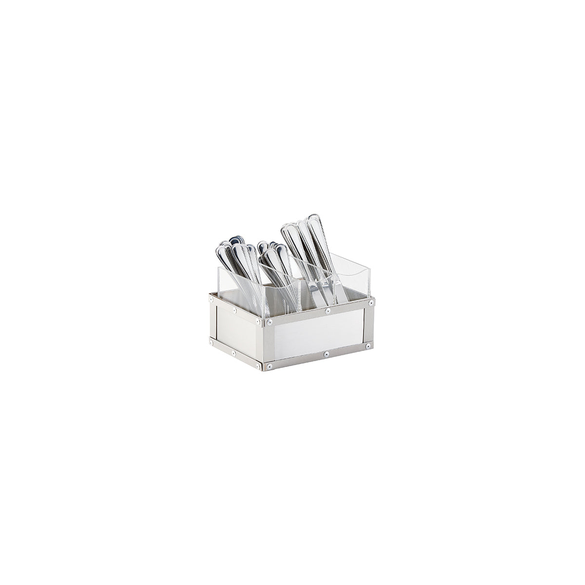 CM3408-55 Cal-Mil Urban Collection 3 Section Cutlery Holder 229x152x133mm Tomkin Australia Hospitality Supplies