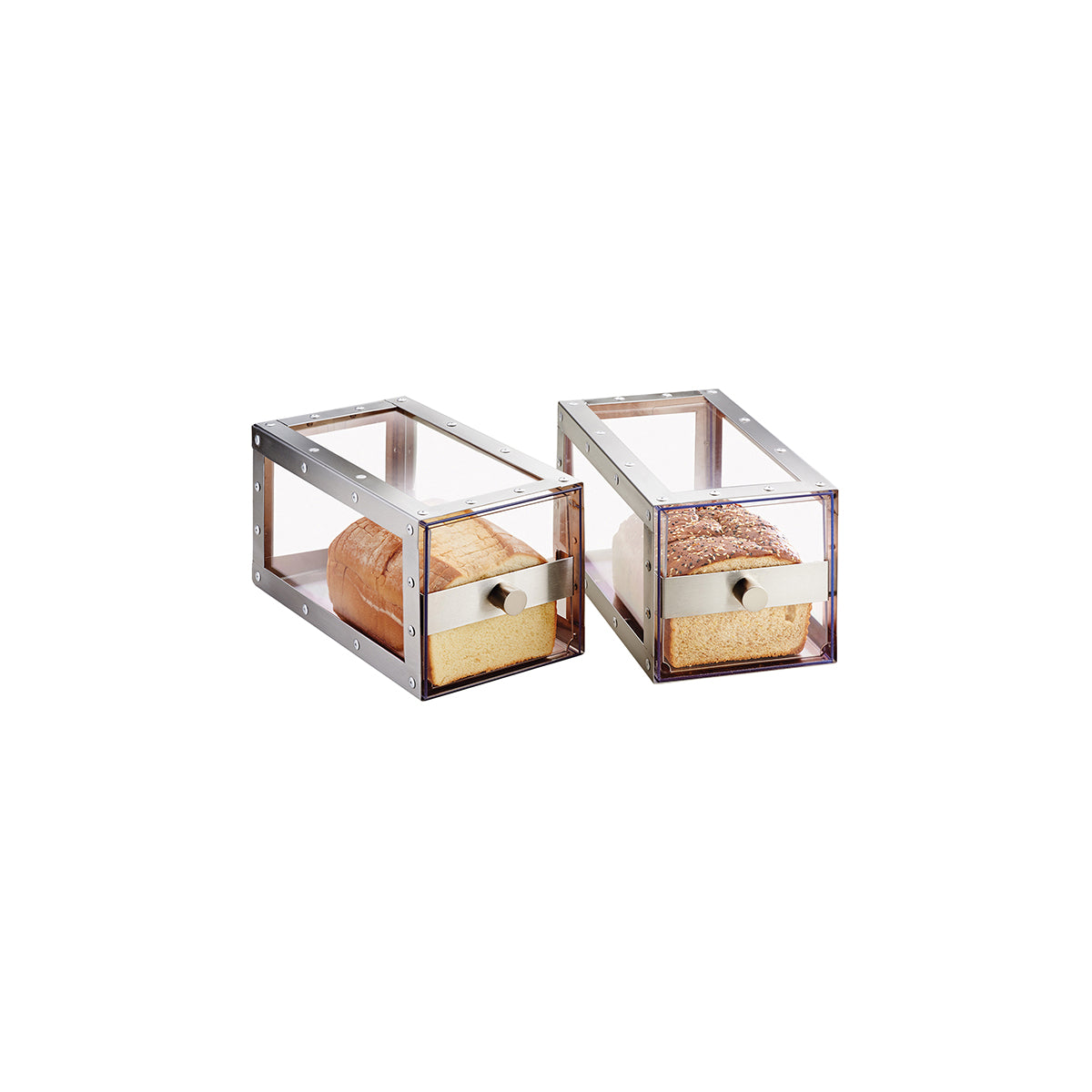 CM3410-55 Cal-Mil Urban Collection Single Loaf Bread Bin Stainless Steel 171x311x171mm Tomkin Australia Hospitality Supplies