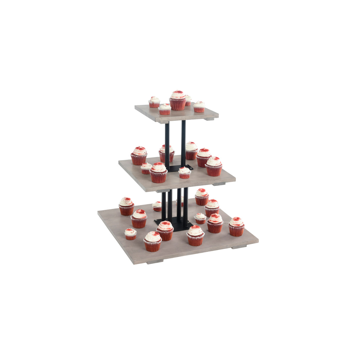 CM3428-110 Cal-Mil 3 Tier Stand 527x527x508mm Tomkin Australia Hospitality Supplies