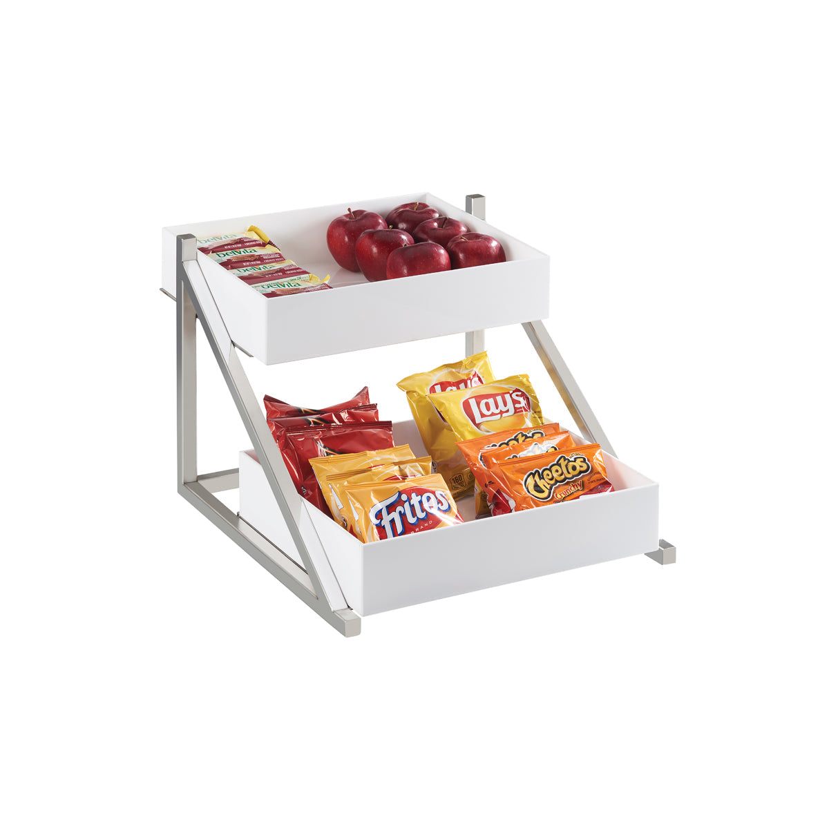 CM3448-55 Cal-Mil Luxe 2 Tier Merchandising Stand 394x527x324mm Tomkin Australia Hospitality Supplies