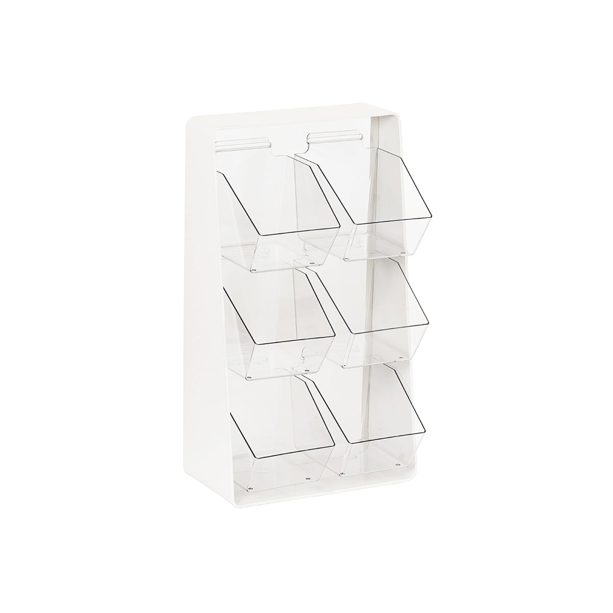 CM3569-6-15 Cal-Mil White Classic Removable Compartment Condiment Organizer 337x178x591mm Tomkin Australia Hospitality Supplies