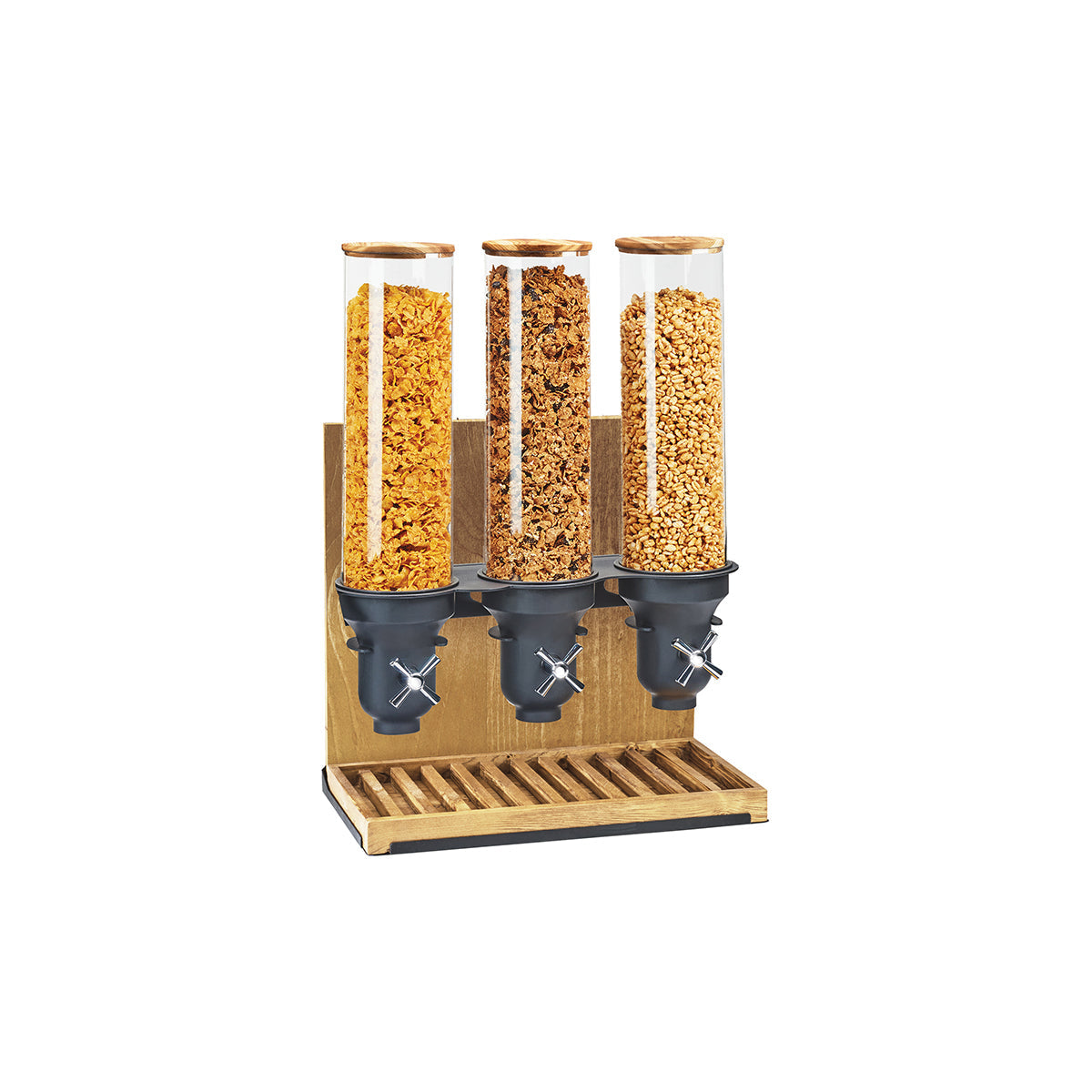 CM3584-3-99 Cal-Mil Madera 3 Cylinder Dispenser 489x248x679mm Tomkin Australia Hospitality Supplies