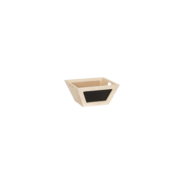 Cal-Mil Blonde Flared Box / Bowl with Black Board 305x305x152mm ...
