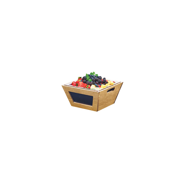 Cal-Mil Madera Flared Box / Bowl with Black Board 305x305x152mm ...