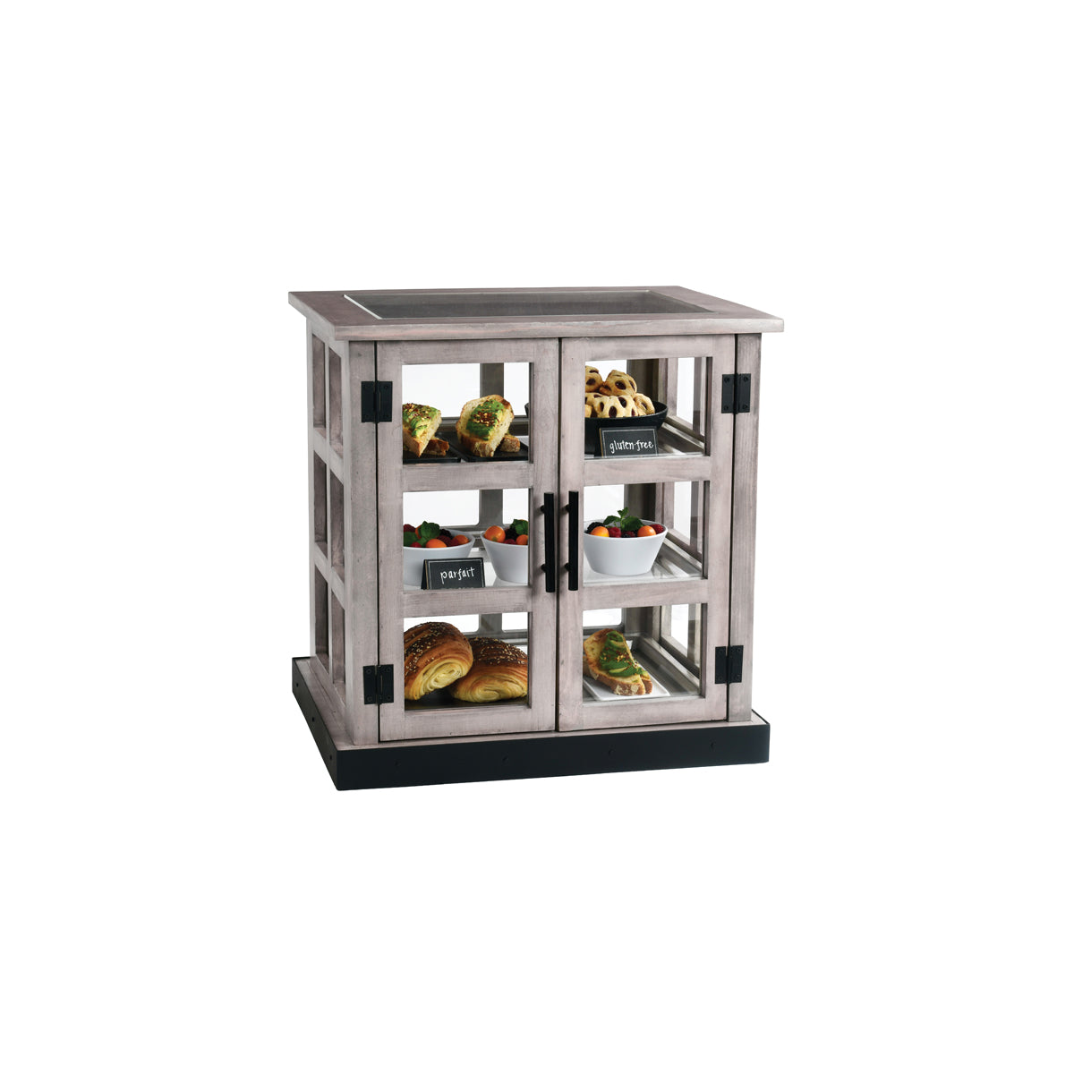 CM3621-110 Cal-Mil 3 Tier Paneled Display Case 635x432x584mm Tomkin Australia Hospitality Supplies