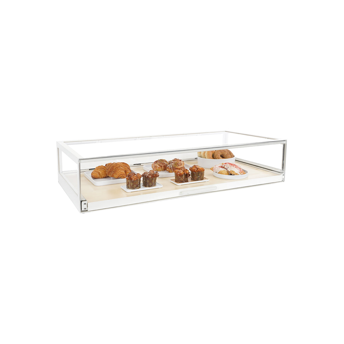 CM3694-71 Cal-Mil Blonde Pastry Display with Drawer 1219x610x254mm Tomkin Australia Hospitality Supplies