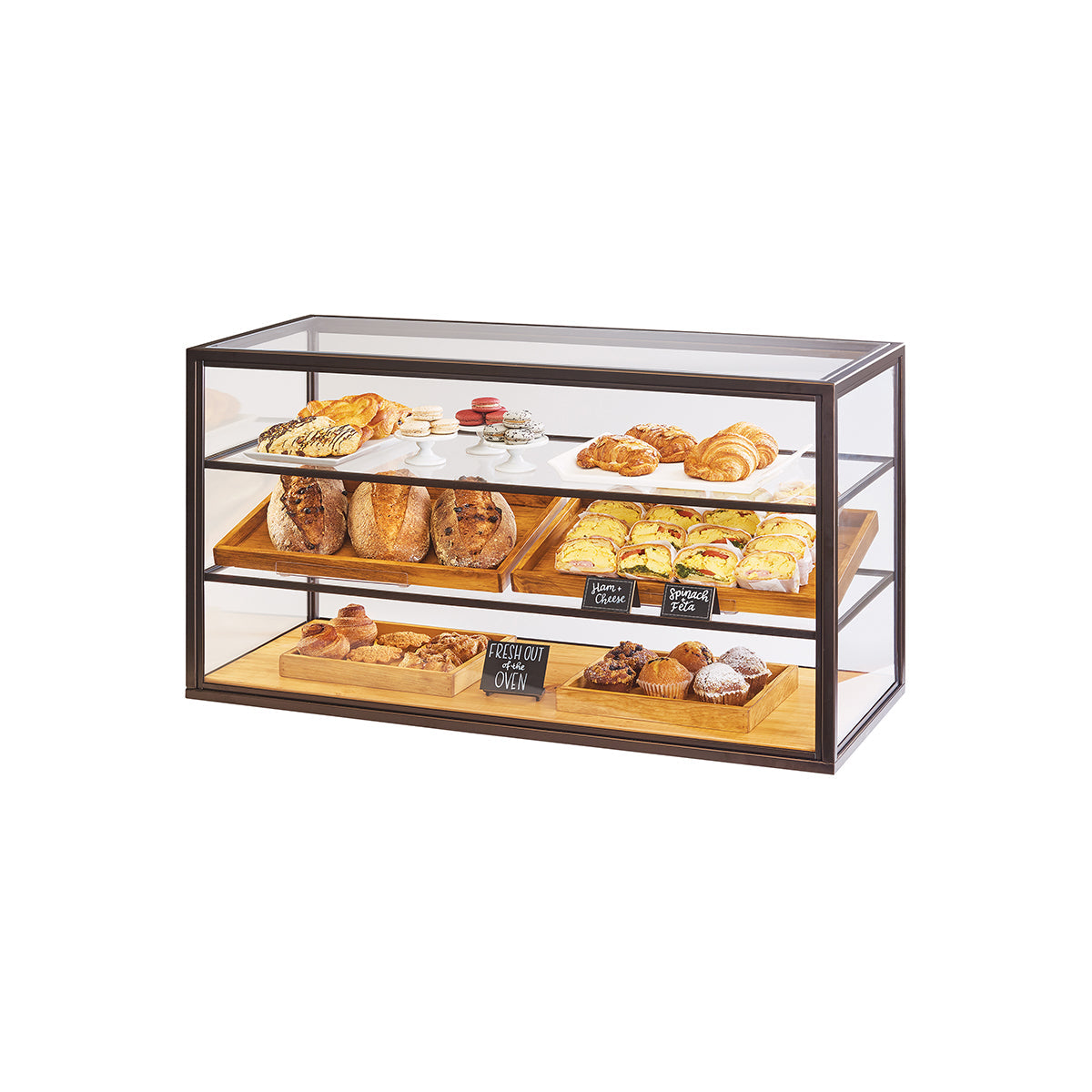 CM3695-84 Cal-Mil Sierra Display Case 1067x432x584mm Bronze Tomkin Australia Hospitality Supplies