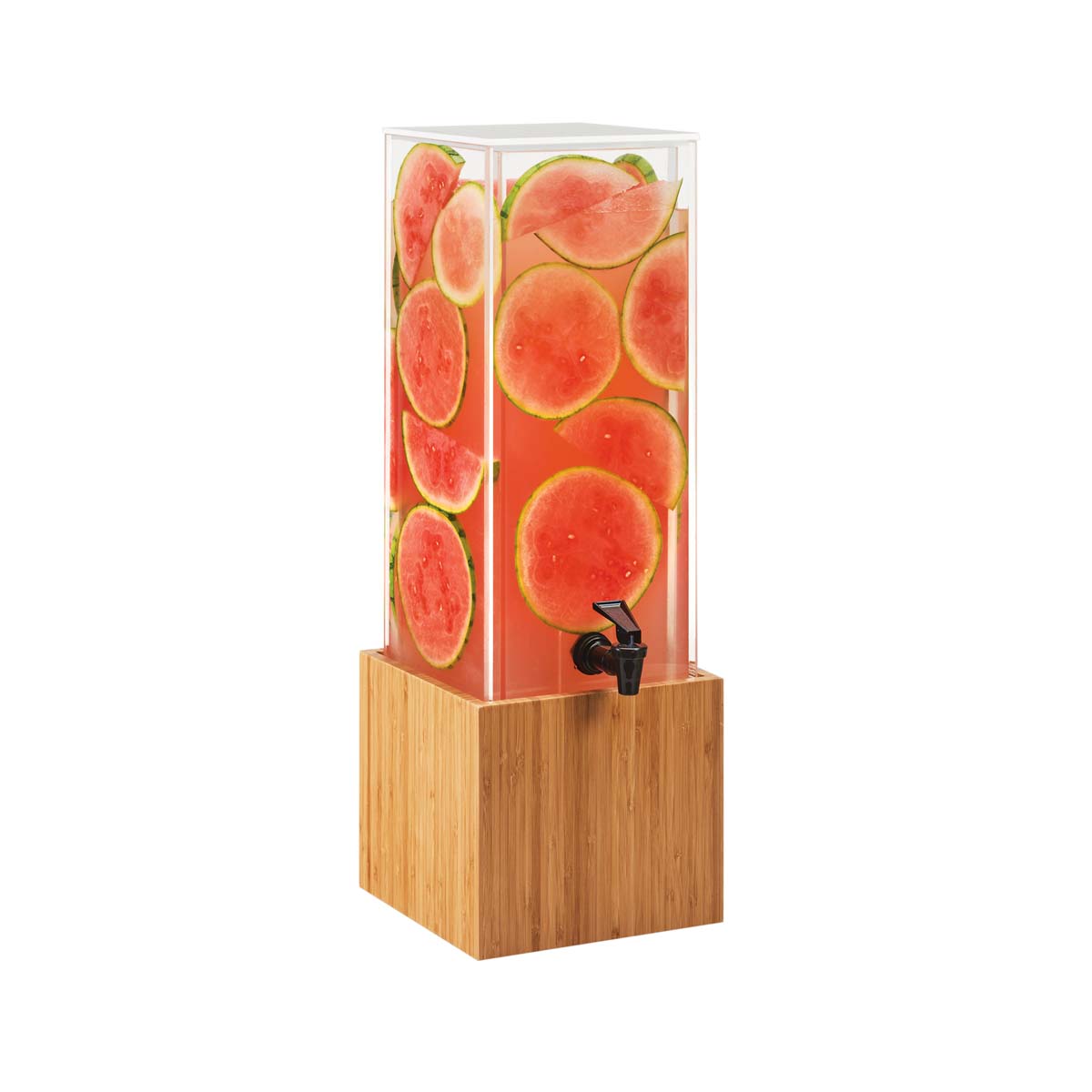 CM3697-3-60 Cal-Mil Bamboo Drink Dispenser with Decorative Infusion Wall 210x248x654mm / 13.6Lt Tomkin Australia Hospitality Supplies