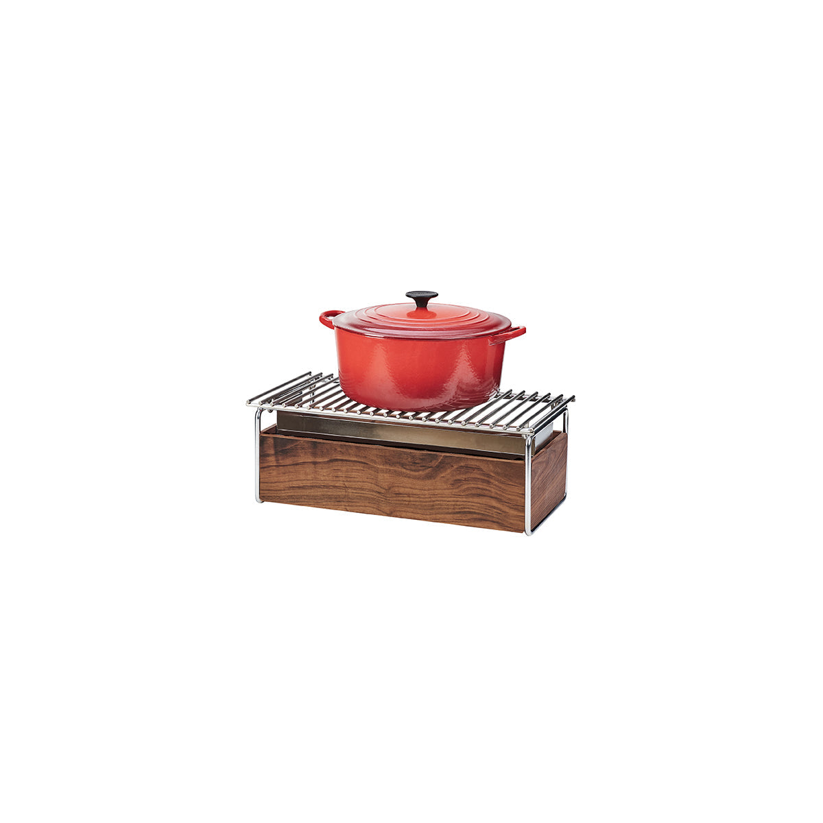 CM3722-49 Cal-Mil Mid-Century Chrome Warmer with Grill 502x254x191mm Tomkin Australia Hospitality Supplies