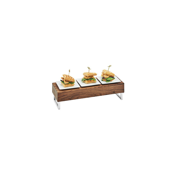 Cal-Mil Mid-Century Chrome Reversible Riser/Box 508x178x152mm | Tomkin ...