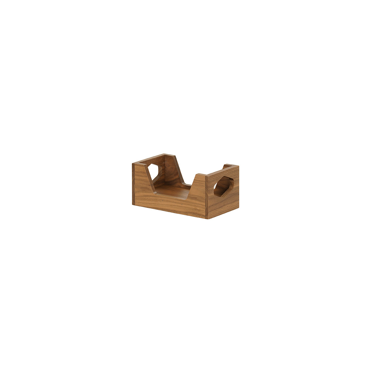 CM3810-78 Cal-Mil Sydney Walnut Napkin Holder 229x127x114mm Tomkin Australia Hospitality Supplies