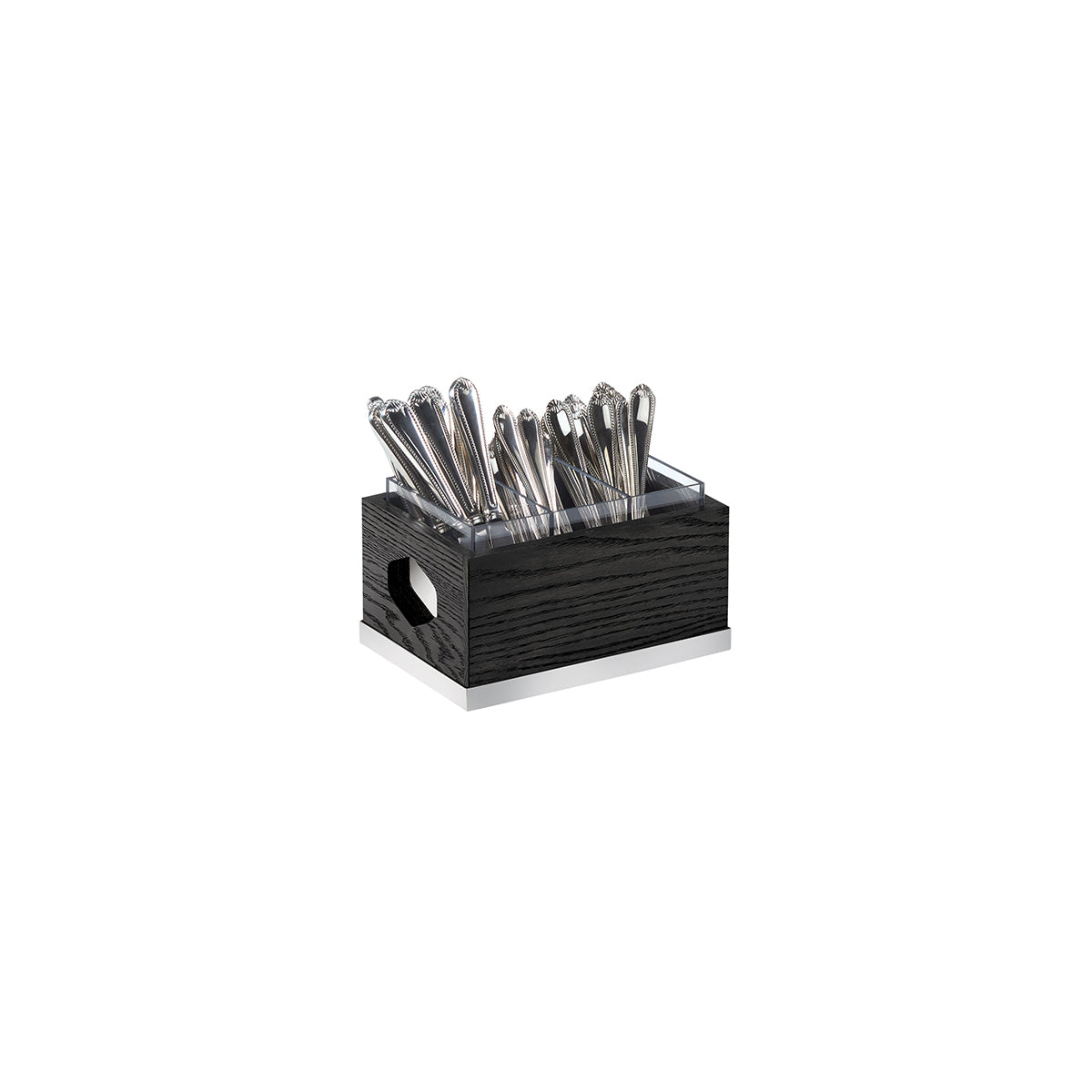 CM3811-87 Cal-Mil Cinderwood 3 Section Cutlery Caddy 241x171x121mm Tomkin Australia Hospitality Supplies